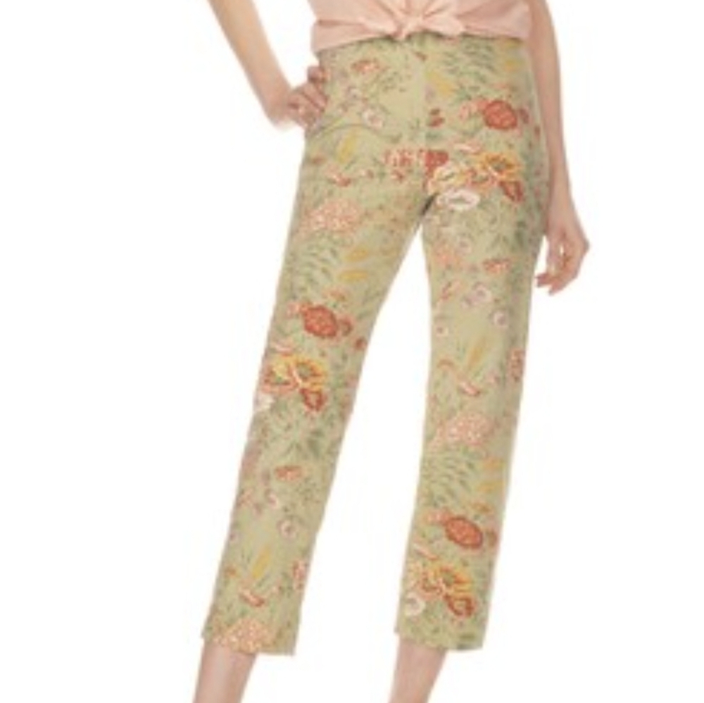 Ralph Lauren floral crop Capri pants sz 10 *C7 - Picture 1 of 7